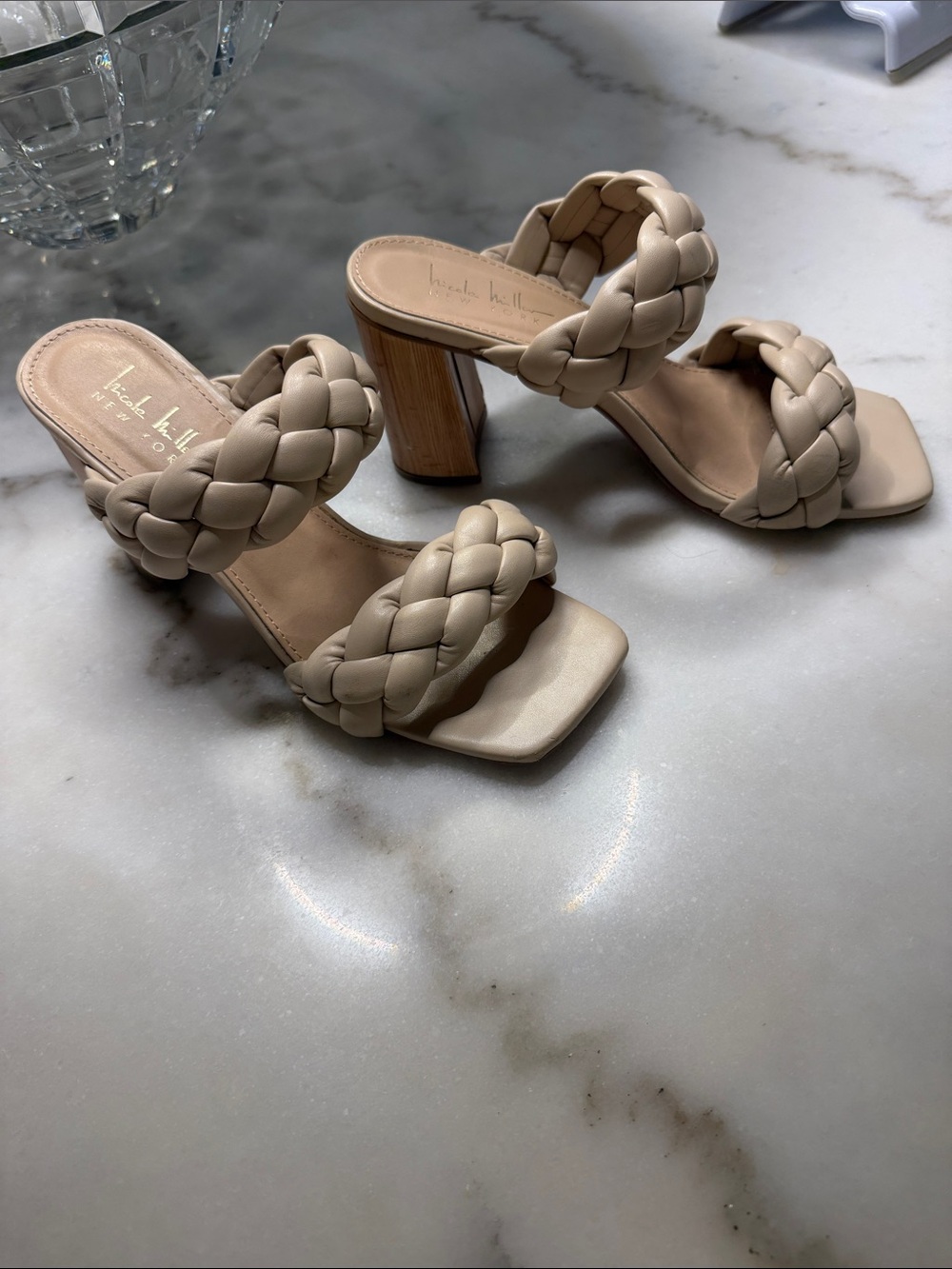 Nichole Miller, braided sandals, worn probably three times.